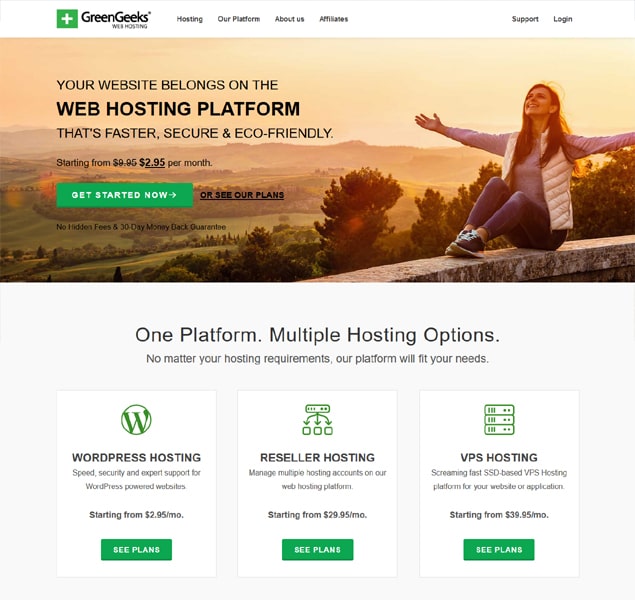 greengeeks web hosting review