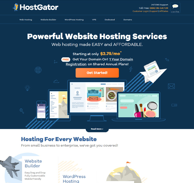 hostgator web hosting review